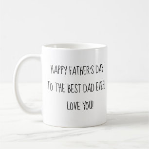 Caneca De Café dia de os pais feliz deseja caligrafia