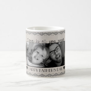 Caneca De Café Dia de os pais Feliz - Modelo Russo Negro e Branco