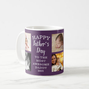 Caneca De Café Dia de os pais Feliz Pai Incrível 8 Foto Roxo