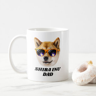 Caneca De Café Dia de os pais legal de Óculos de Visto Shiba Inu