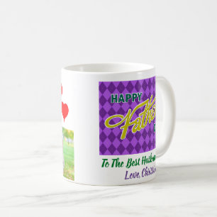 Caneca De Café Dia de os pais Melhor Pai Para Marido De Duas Foto