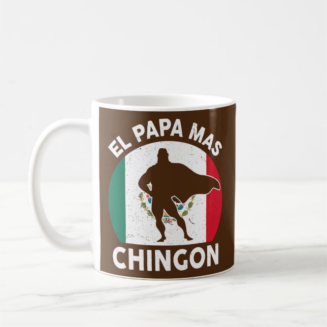 Caneca De Café Dia de os pais Mens Dotado Melhor Pai Mexicano Eng (Esquerda)