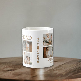 Caneca De Café Dia de os pais moderno | 6 Colagem de Fotografias