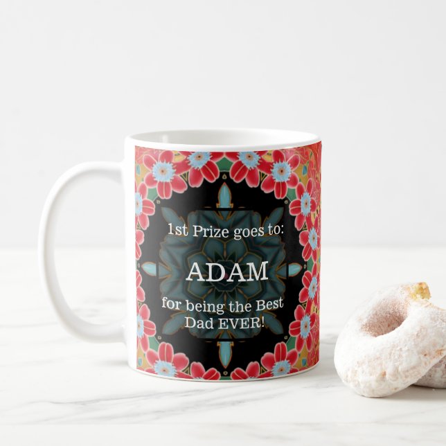 CANECA DE CAFÉ DIA DE OS PAIS - MUG PERSONALIZADO - 1RUA PRIZE -  (Com Donut)