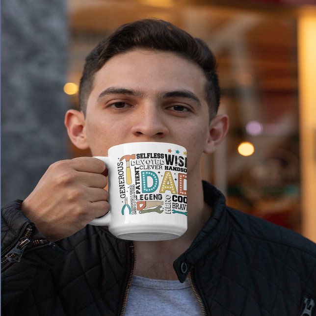 Caneca De Café Dia de os pais pai (Dad Fathers Day Coffee Mug)