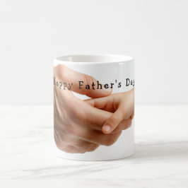 Caneca De Café Dia de os pais, Pai e Filho Adorando Mãos