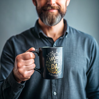 Caneca De Café Dia de os pais personalizável - Nomes e Mensagem