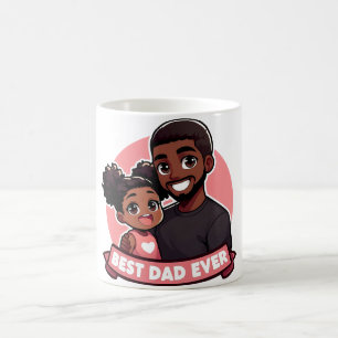 Caneca De Café Dia de os pais - Um pai negro e sua filha