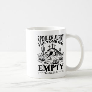 Caneca De Café Dia de Páscoa Religioso Cristão Alerta de Spoiler