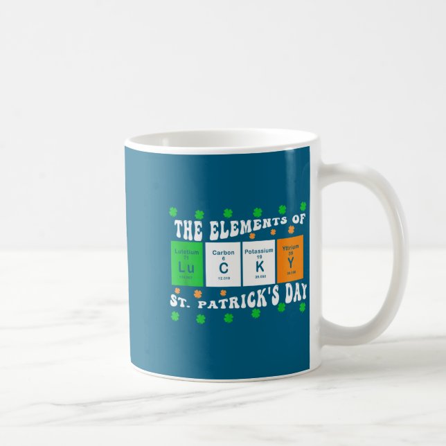 Caneca De Café Dia de Patrick Elementos Divertidos da Tabela Peri (Direita)