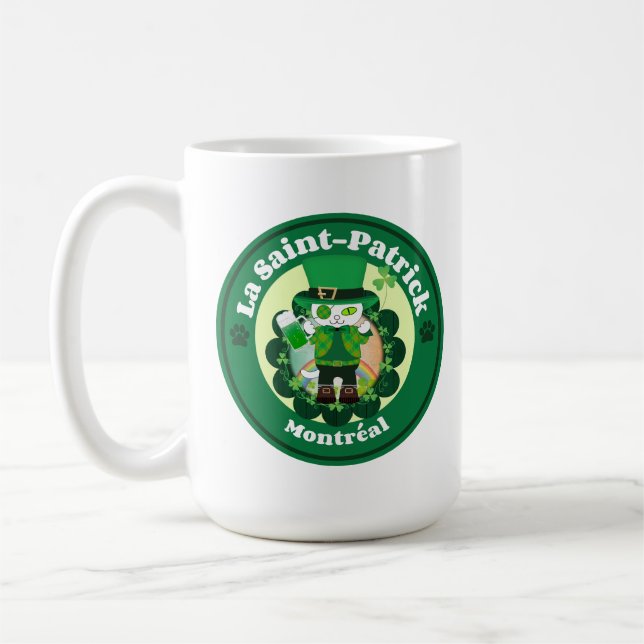 Caneca De Café Dia de Patrick em Montreal (Esquerda)