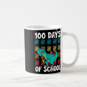 Caneca De Café Dia De Professores Crianças Meninos Dino Happy 100