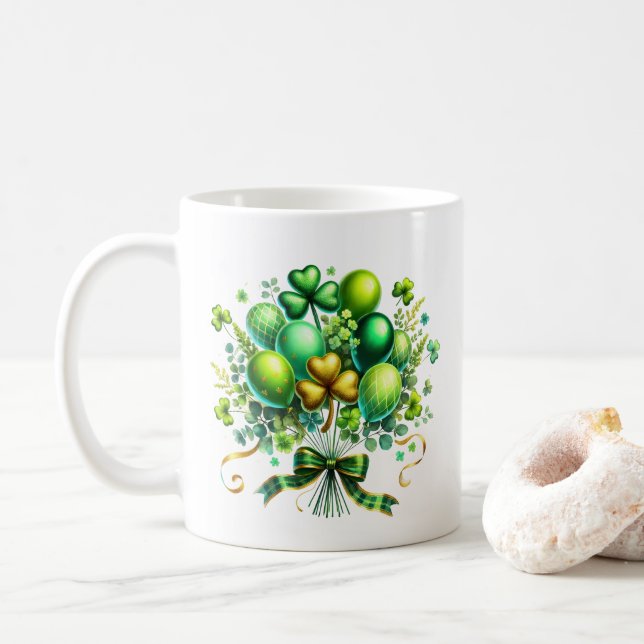Caneca De Café Dia de São Patrício (Com Donut)