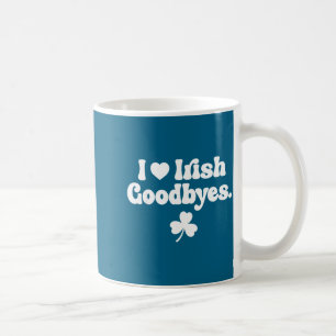 Caneca De Café Dia de São Patrício amor irlandês adeus coração ir