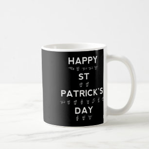 Caneca De Café Dia de São Patrício Asl Deficientes Auditivos