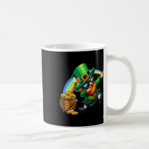 Caneca De Café Dia de São Patrício Dabbing Bitmoney Rainbow Lepre