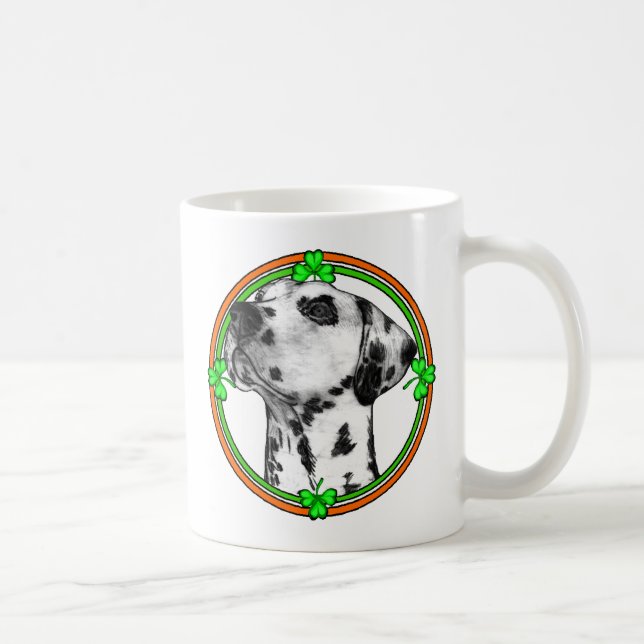 Caneca De Café Dia de São Patrício Dalmático (Direita)