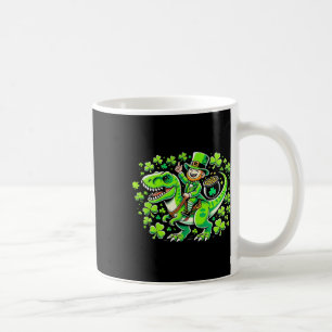 Caneca De Café Dia de São Patrício Dino T-rex Meninos Dinossauro