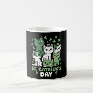 Caneca De Café Dia de São Patrício do Gato, Dia do Gatrick Divert