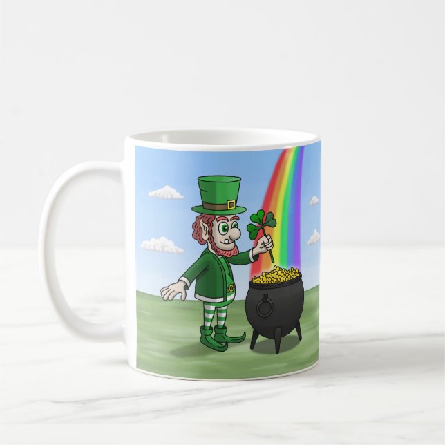 Caneca De Café Dia de São Patrício dos Leprechauns (Esquerda)