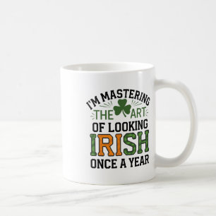 Caneca De Café Dia de São Patrício Engraçado Orgulho Irlandês Sha