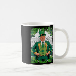 Caneca De Café Dia de São Patrício Político Não Preciso De Sorte