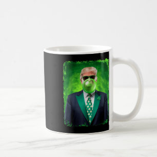 Caneca De Café Dia de São Patrício Trump 47º Presidente Blowing