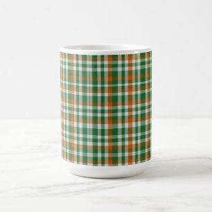 Caneca De Café Dia de São Patrick Irlanda Bandeira colorido gingh