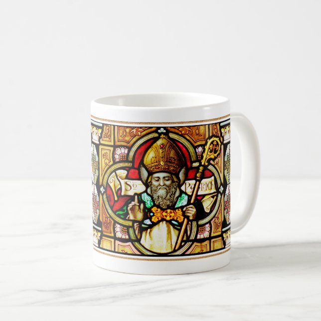 Caneca De Café Dia de São Patrick - Presente irlandês de benção (Frente Esquerda)