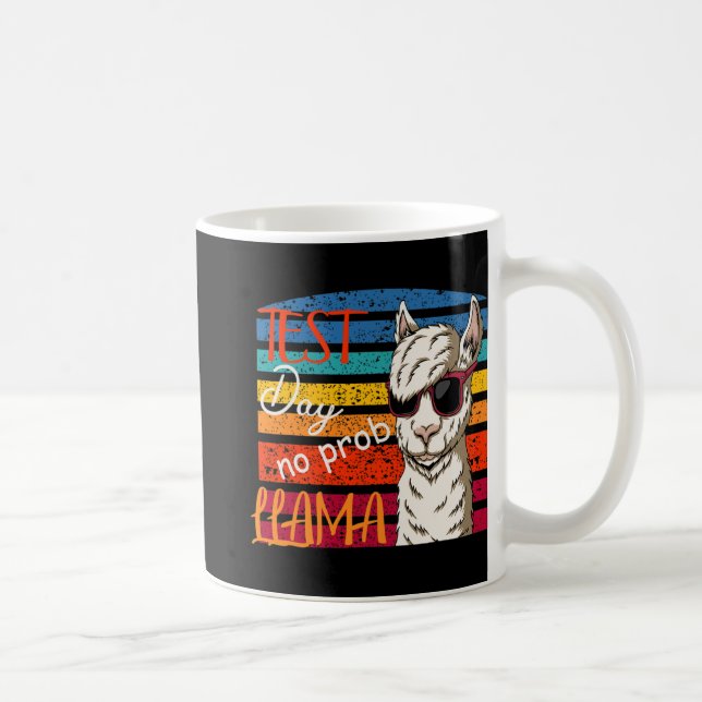 Caneca De Café Dia de Teste Sem Prob Llama Professor Piada (Direita)