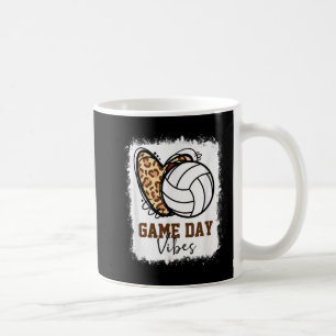 Caneca De Café Dia de Voleibol Branqueado Vibes Mãe de Voleibol