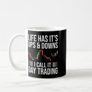 Caneca De Café Dia Divertido de Negociação de Ações no Mercado de