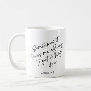 Caneca De Café Dia Divertido Preguiçoso e Improdutivo Humor Perso