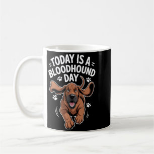 Caneca De Café Dia do Bloodhound Masculino Engraçado Cute Amante