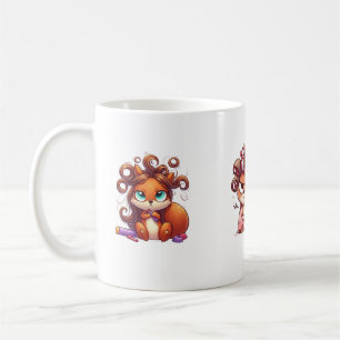 Caneca De Café Dia do Cabelo de Esquilo Glamoroso
