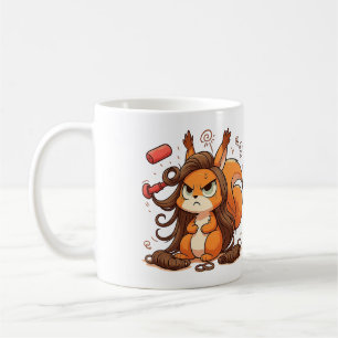 Caneca De Café Dia do Cabelo de Esquilo Glamoroso