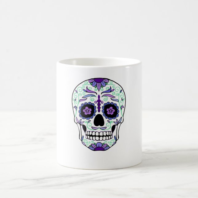 Caneca De Café Dia do Crânio do Morto da Día de Muertos (Centro)