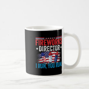 Caneca De Café Dia do diretor do Fireworks Eu o executo 4 de julh