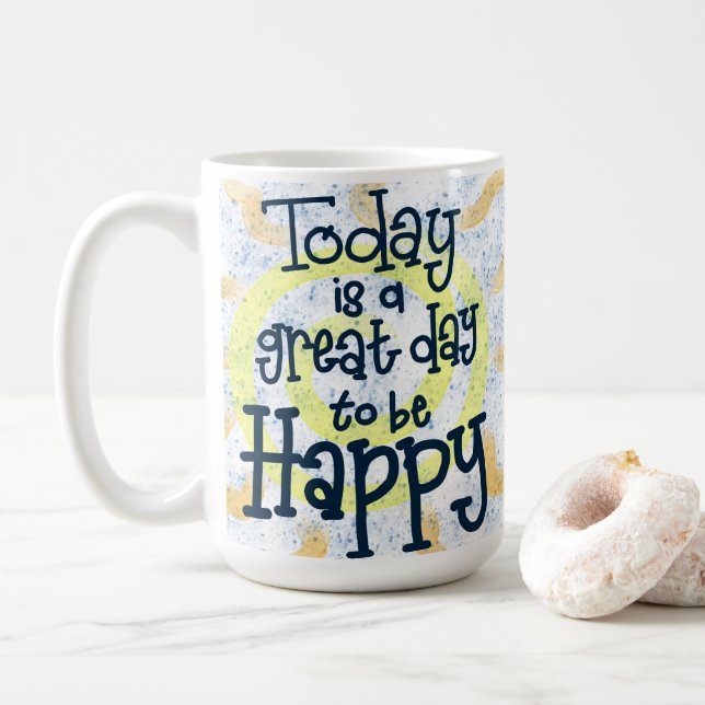 Caneca De Café Dia do excelente para ser feliz (Com Donut)