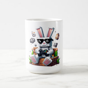 Caneca De Café Dia do felz pascoa Coelhinho de Ovos Vídeo Gamer D