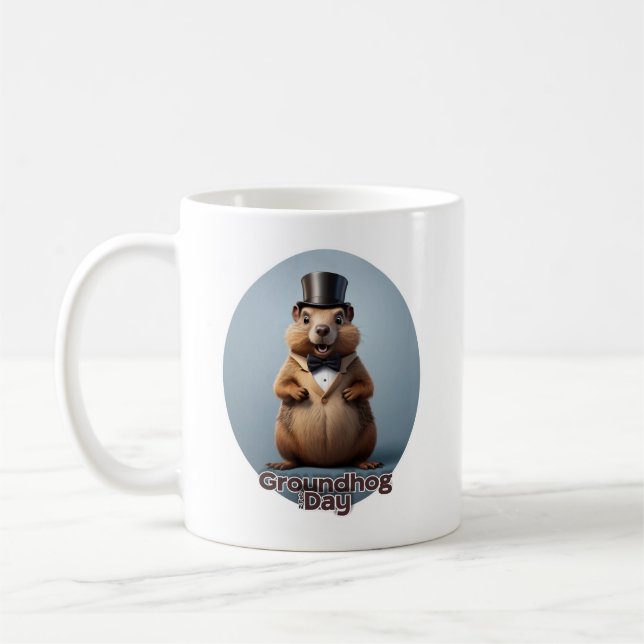 Caneca De Café Dia do Groundhog (Esquerda)