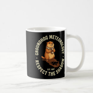 Caneca De Café Dia do Groundhog Respeite a Sombra Meteorologia Gr