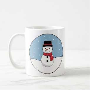 Caneca De Café Dia do Inverno de Snowy Snowman