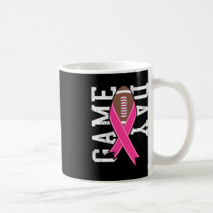 Caneca De Café Dia do Jogo - Futebol Rosa de Consciência do Cance
