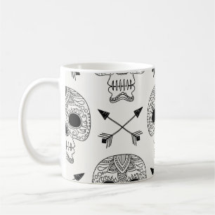 Caneca De Café Dia do Morto do Crânio Mexicano