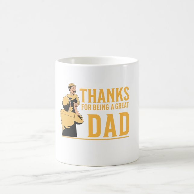 Caneca De Café Dia do Pai, Obrigados por ser um pai excelente (Centro)