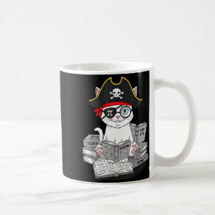 Caneca De Café Dia do Pi Gata Nerd de Matemática Pirata Professor