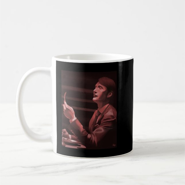 Caneca De Café Dia do Presente Mads Ator Mikkelsen Cute Gift (Esquerda)
