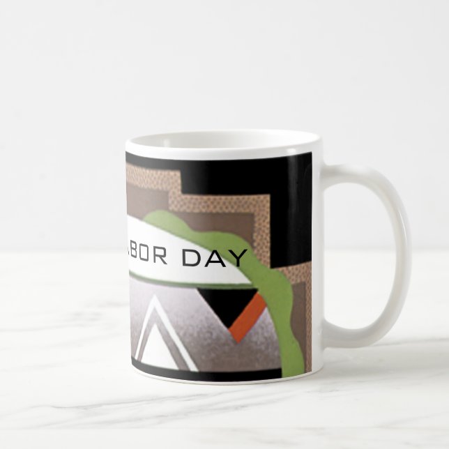 Caneca De Café Dia do Trabalho Art Deco Café Mug de Janz (Direita)