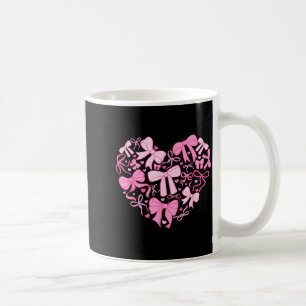 Caneca De Café Dia dos Namorados 2026 Corações Coquete Laço Mulhe
